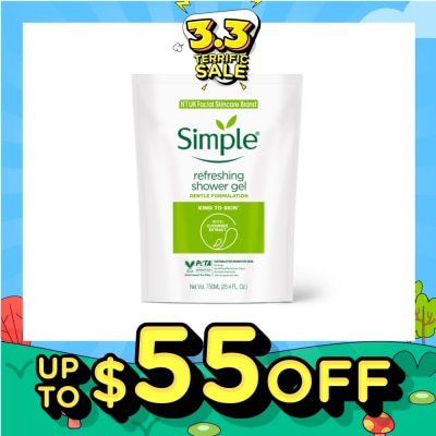 SIMPLE Kind To Skin Refreshing Shower Gel 750ml Refill 750ml