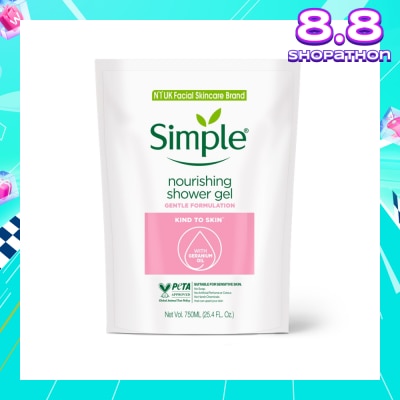 SIMPLE Kind To Skin (Kts) Nourishing Shower Gel Refill 750ml