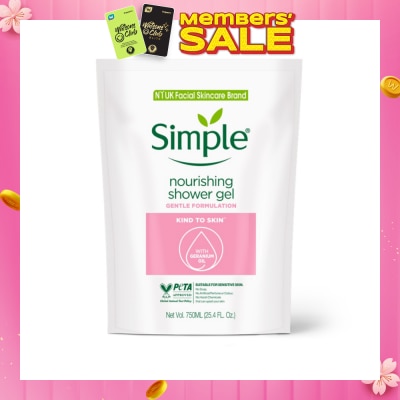 SIMPLE Kind To Skin (Kts) Nourishing Shower Gel Refill 750ml
