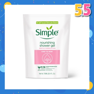 SIMPLE Kind To Skin (Kts) Nourishing Shower Gel Refill 750ml