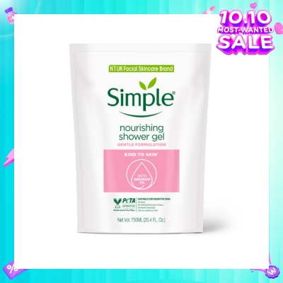 SIMPLE Kind To Skin (Kts) Nourishing Shower Gel Refill 750ml