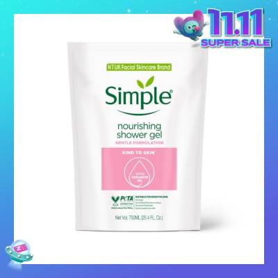 SIMPLE Kind To Skin (Kts) Nourishing Shower Gel Refill 750ml
