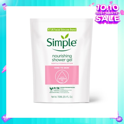 SIMPLE Kind To Skin (Kts) Nourishing Shower Gel Refill 750ml