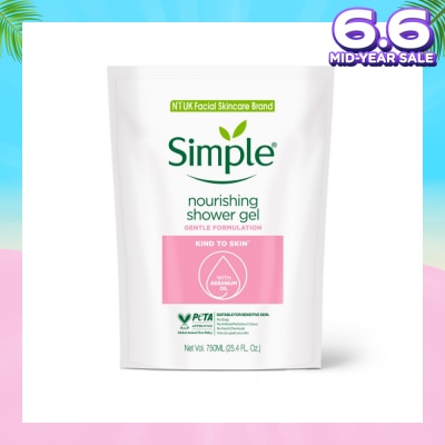 SIMPLE Kind To Skin (Kts) Nourishing Shower Gel Refill 750ml