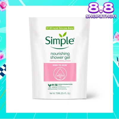 SIMPLE Kind To Skin (Kts) Nourishing Shower Gel Refill 750ml