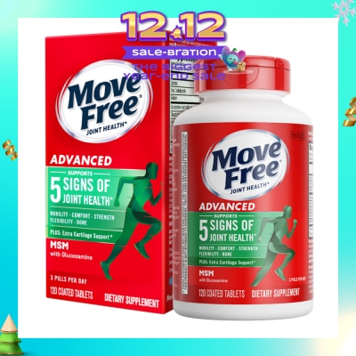 MOVE FREE Advanced Plus Msm + Glucosamine And Chondroitin 120s (Expiry: May`2026)