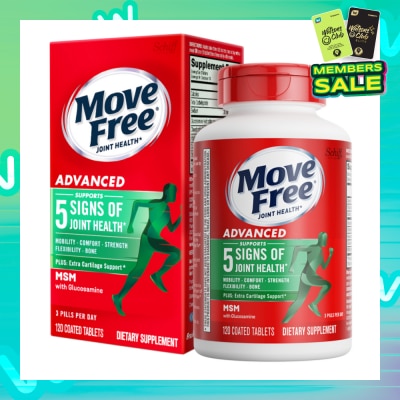 MOVE FREE Advanced Plus Msm + Glucosamine And Chondroitin 120s (Expiry: May`2026)