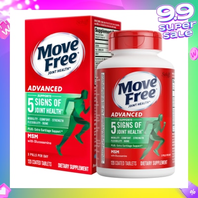 MOVE FREE Advanced Plus Msm + Glucosamine And Chondroitin 120s (Expiry: May`2026)