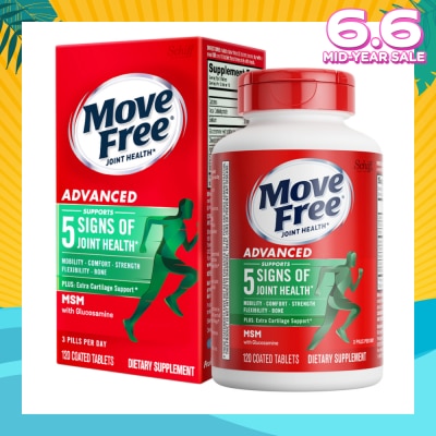 MOVE FREE Advanced Plus Msm + Glucosamine And Chondroitin (Support Joint Mobility, Comfort, Strength, Flexibility And Lubrication) 120s