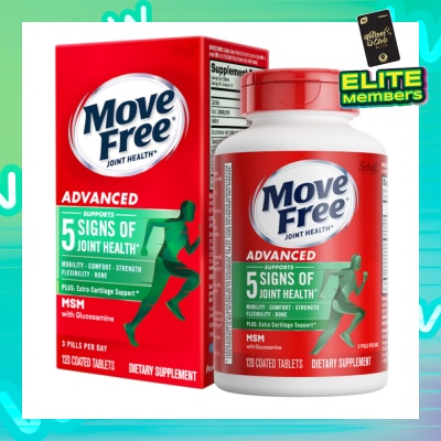 MOVE FREE Advanced Plus Msm + Glucosamine And Chondroitin 120s (Expiry: May`2026)