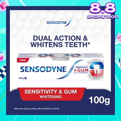 SENSODYNE Sensitive Teeth Oral Care Toothpaste Sensitivity and Gum Whitening (Dental Sensitivity Relief) 100g