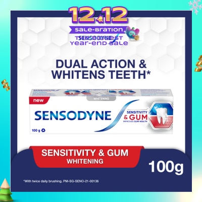 SENSODYNE Sensitive Teeth Oral Care Toothpaste Sensitivity and Gum Whitening (Dental Sensitivity Relief) 100g