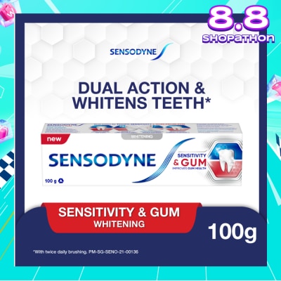SENSODYNE Sensitive Teeth Oral Care Toothpaste Sensitivity and Gum Whitening (Dental Sensitivity Relief) 100g