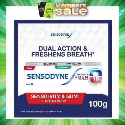 SENSODYNE - Sensitive Teeth Oral Care Toothpaste Sensitivity and Gum Extra Fresh (Dental Sensitivity Relief) 100g