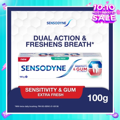 SENSODYNE Sensitive Teeth Oral Care Toothpaste Sensitivity and Gum Extra Fresh (Dental Sensitivity Relief) 100g
