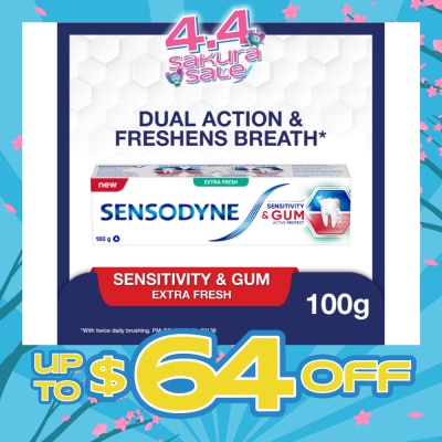 SENSODYNE - Sensitive Teeth Oral Care Toothpaste Sensitivity and Gum Extra Fresh (Dental Sensitivity Relief) 100g