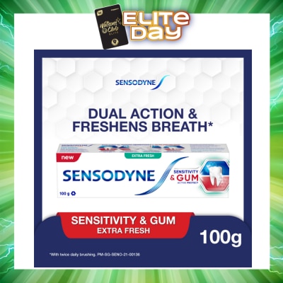 SENSODYNE - Sensitive Teeth Oral Care Toothpaste Sensitivity and Gum Extra Fresh (Dental Sensitivity Relief) 100g