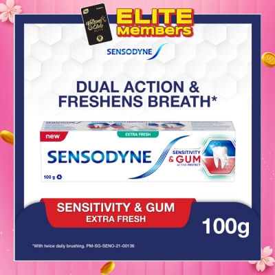SENSODYNE Sensitive Teeth Oral Care Toothpaste Sensitivity and Gum Extra Fresh (Dental Sensitivity Relief) 100g