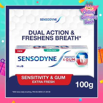 SENSODYNE Sensitive Teeth Oral Care Toothpaste Sensitivity and Gum Extra Fresh (Dental Sensitivity Relief) 100g