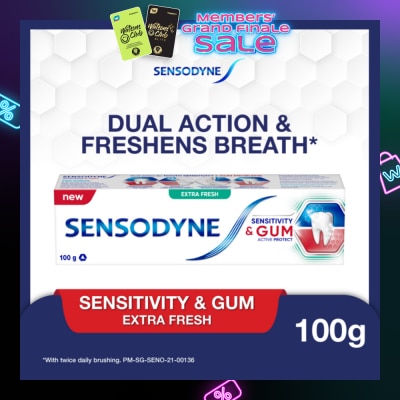 SENSODYNE Sensitive Teeth Oral Care Toothpaste Sensitivity and Gum Extra Fresh (Dental Sensitivity Relief) 100g