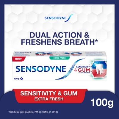 SENSODYNE Sensitive Teeth Oral Care Toothpaste Sensitivity and Gum Extra Fresh (Dental Sensitivity Relief) 100g