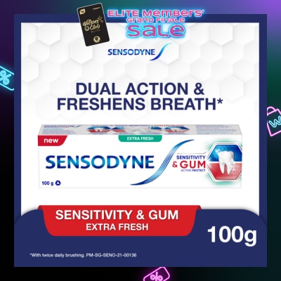 SENSODYNE Sensitive Teeth Oral Care Toothpaste Sensitivity and Gum Extra Fresh (Dental Sensitivity Relief) 100g