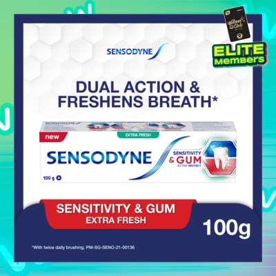 SENSODYNE Sensitive Teeth Oral Care Toothpaste Sensitivity and Gum Extra Fresh (Dental Sensitivity Relief) 100g