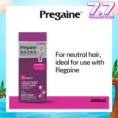 PREGAINE Frequent Use Thinning Hair Care Shampoo Silicone Free (For Normal or Oily Hair + Ideal For Use With Regaine) 400ml
