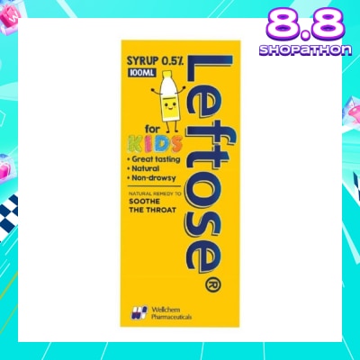 LEFTOSE Syrup 2-In-1 Remedy Dissolves Phlegm & Soothes Sore Throats 100ml
