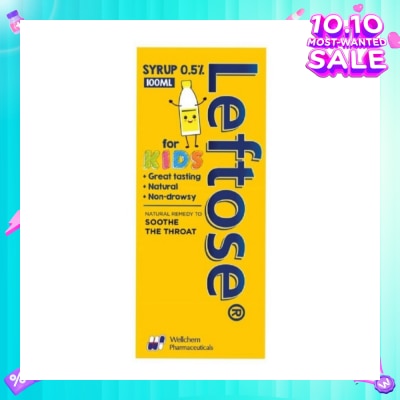 LEFTOSE Syrup 2-In-1 Remedy Dissolves Phlegm & Soothes Sore Throats 100ml