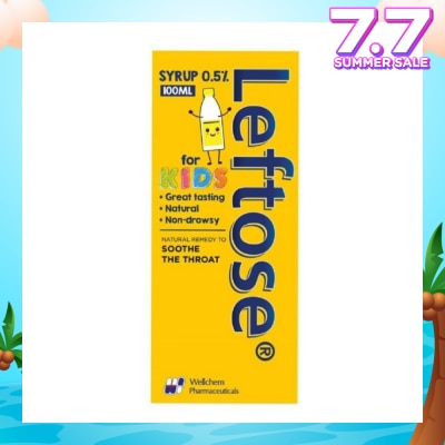 LEFTOSE Syrup 2-In-1 Remedy Dissolves Phlegm & Soothes Sore Throats 100ml