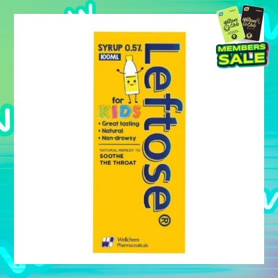 LEFTOSE Syrup 2-In-1 Remedy Dissolves Phlegm & Soothes Sore Throats 100ml
