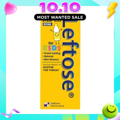 LEFTOSE Syrup 2 In 1 Remedy Dissolves Phlegm & Soothes Sore Throats 100ml image