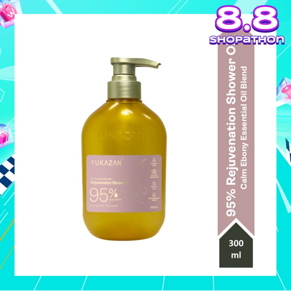 95% Rejuvenation Calm Ebony Shower Oil (To Improve Rough & Dry Skin) 300ml