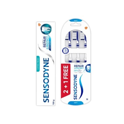 SENSODYNE Sensitive Teeth Oral Care Toothpaste + Toothbrush Bundle Set 1s