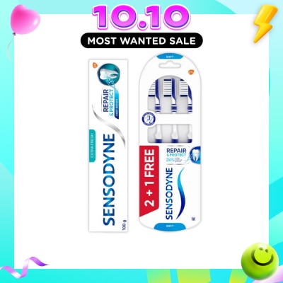 SENSODYNE Sensitive Teeth Oral Care Toothpaste + Toothbrush Bundle Set 1s image