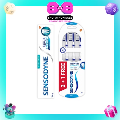 SENSODYNE - Sensitive Teeth Oral Care Toothpaste + Toothbrush Bundle Set 1s