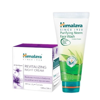 HIMALAYA Purifying Neem Face Wash + Night Cream Bundle Set 1s