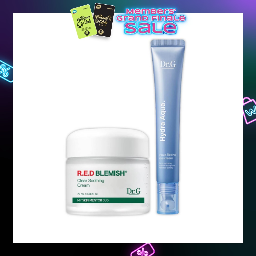 Hydra Aqua Retinol Eye Cream + R.E.D Soothing Cream Bundle Set 1s