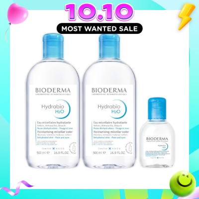 BIODERMA Hydrabio H2O Moisturising Micellar Water Bundle Set 1s image