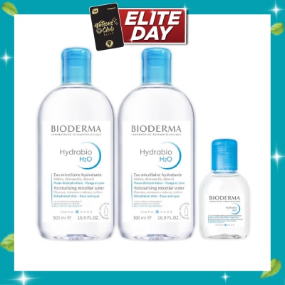 BIODERMA Hydrabio H2O Moisturising Micellar Water Bundle Set 1s image