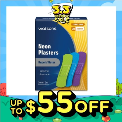 WATSONS Neon Plasters Latex Free Sterile (72mm x 19mm) 20s