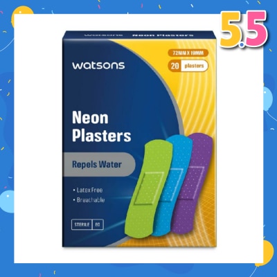 WATSONS Neon Plasters Latex Free Sterile (72mm x 19mm) 20s