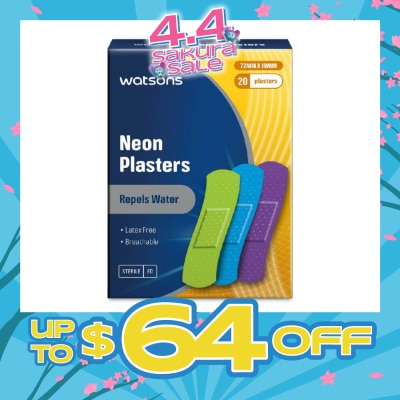 WATSONS - Neon Plasters Latex Free Sterile (72mm x 19mm) 20s