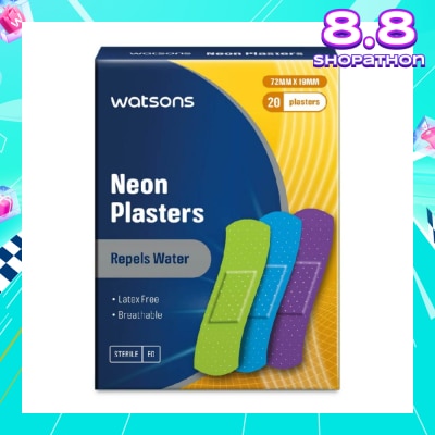 WATSONS Neon Plasters Latex Free Sterile (72mm x 19mm) 20s