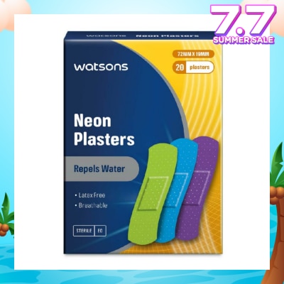 WATSONS Neon Plasters Latex Free Sterile (72mm x 19mm) 20s
