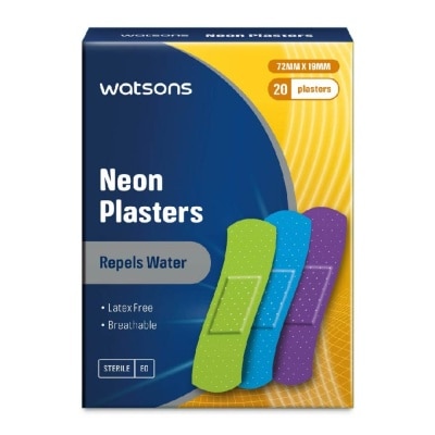 WATSONS Neon Plasters Latex Free Sterile (72mm x 19mm) 20s