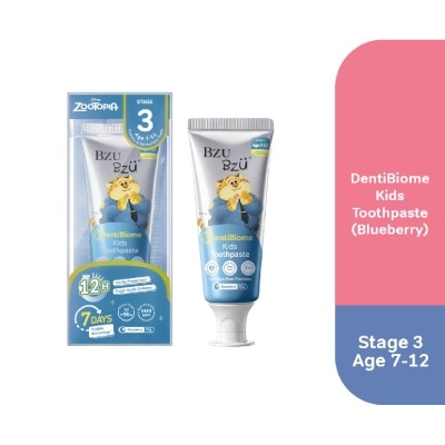 BZU BZU DentiBiome Zootopia Kids Bluberry Toothpaste (Stage 3, For Age 7 12) 50g image