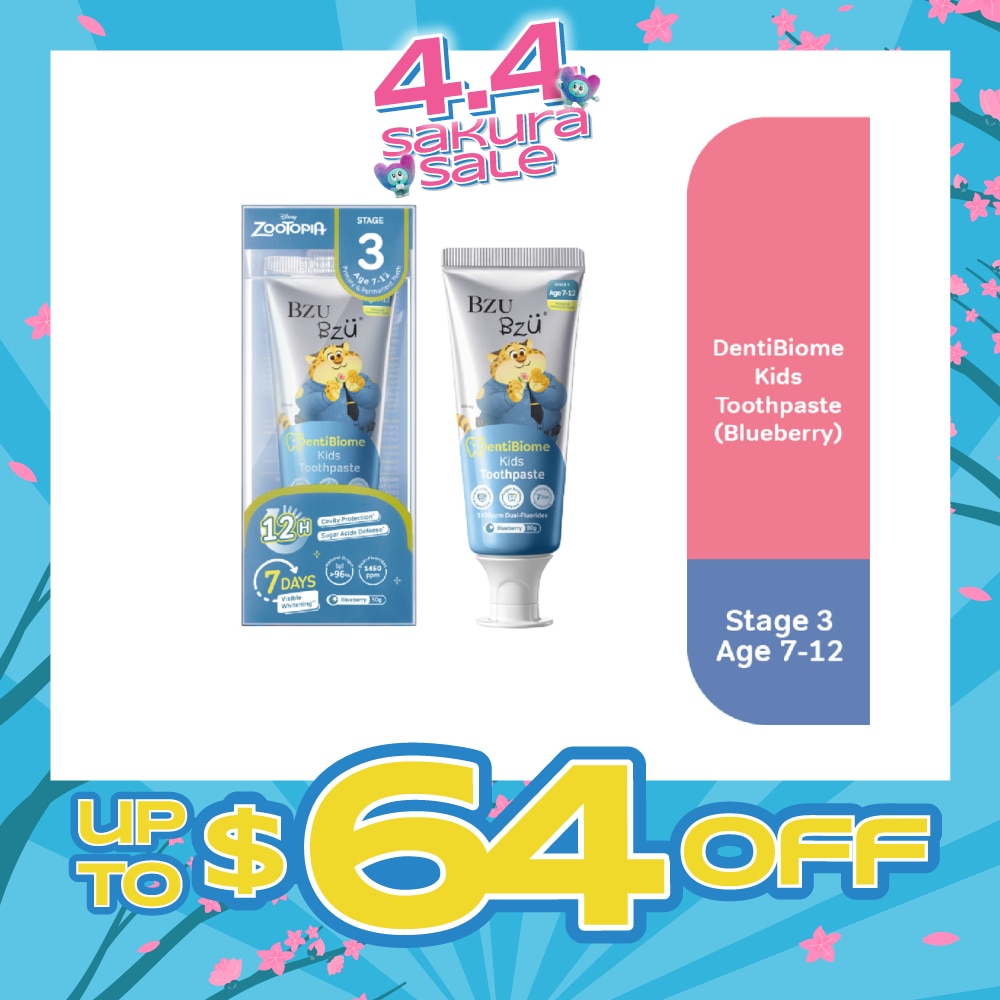 DentiBiome Zootopia Kids Bluberry Toothpaste (Stage 3, For Age 7-12) 50g