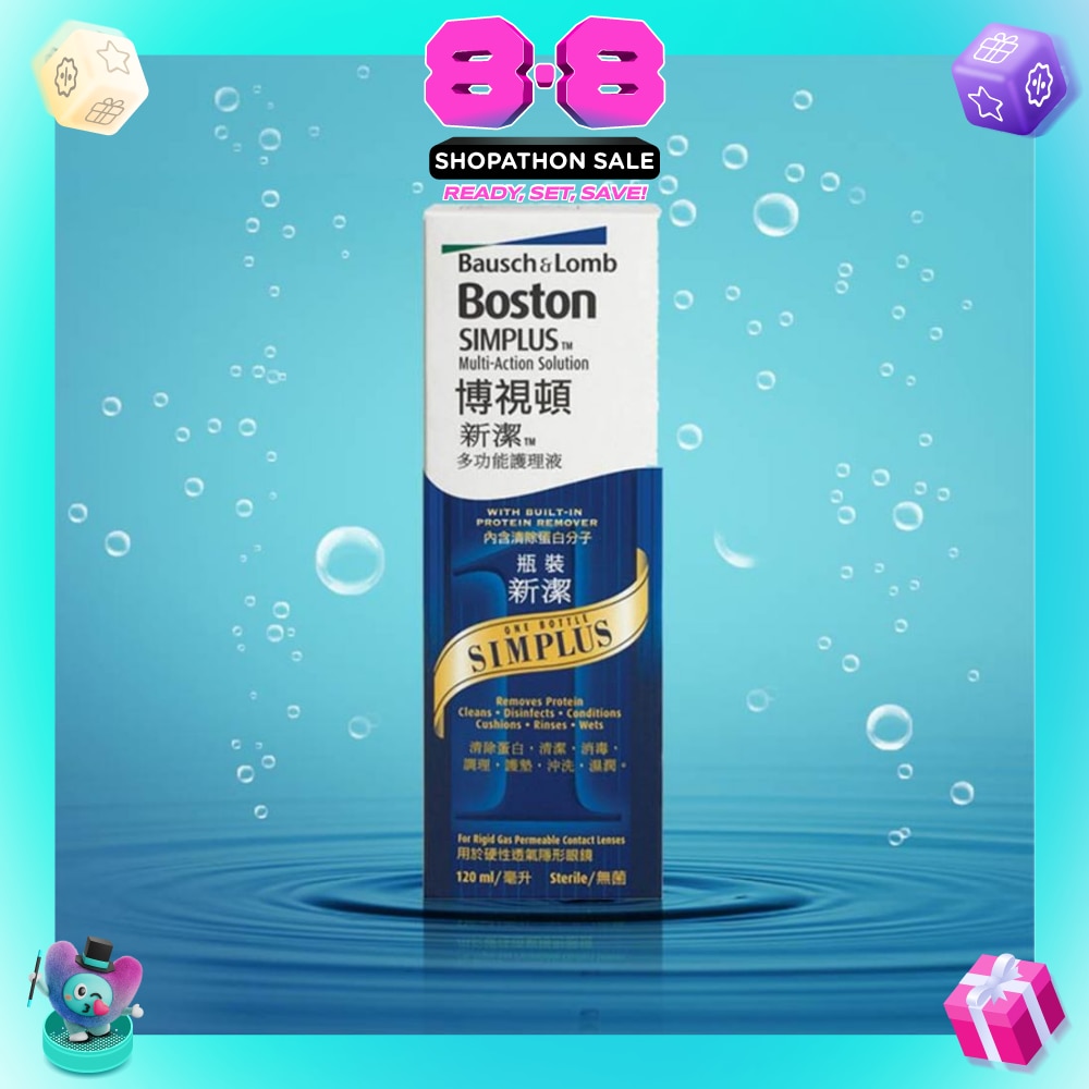 Bausch & Lomb Boston Simplus Multi Action Lens Solution 120ml<BR>
